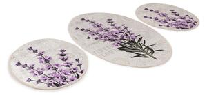 Covorașe de baie mov-bej 3 buc. 60x100 cm Lavender – Foutastic