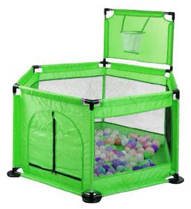 Tarc copii cu 50 de bile colorate, Loc de joaca, Verde, Interior - Exterior