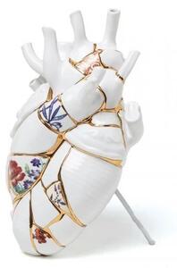Love In Bloom Kintsugi Porcelain Heart Vaza - Seletti