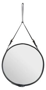 Adnet Oglindă Circular Ø70 Black Leather - GUBI