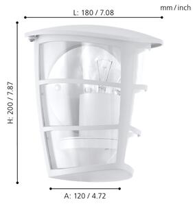 Eglo 93403 - LED Aplică perete exterior ALORIA 1xE27/8,5W/230V