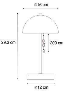 Lampă de masă de exterior bronz închis reîncărcabilă reglabilă în 3 trepte - Keira