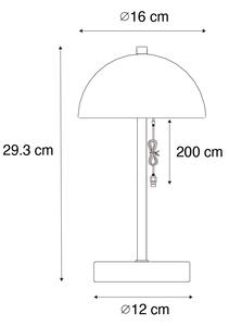 Lampă de masă de exterior neagră reîncărcabilă reglabilă în 3 trepte - Keira