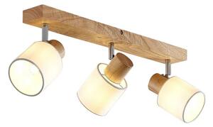 Wanessa 3 Plafonieră Wood/White - Lindby