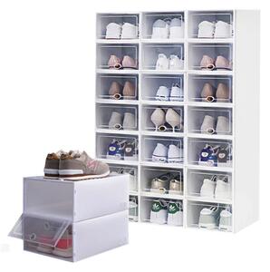 Cutie de depozitare a pantofilor, ST-24-W, 24 de bucăți, alb