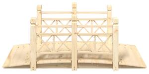 Pod de grădină cu balustrade, 150x67x56 cm, lemn masiv de molid