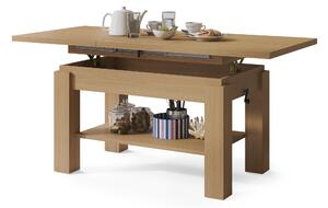 Mazzoni ASTORIA Stejar Oasis - MĂSUȚĂ EXTENSIBILĂ MĂSUȚĂ DE CAFEA CU RAFT
