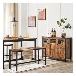 Comoda Model Mariam, Maro rustic/Negru, 100x35x75 cm