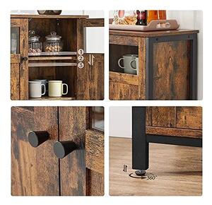 Comoda Model Mariam, Maro rustic/Negru, 100x35x75 cm