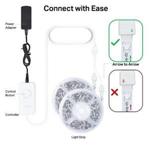 TP-Link - Bandă LED RGBW reglabilă, 5 m, 20,5 W, 230 V, Wi-Fi