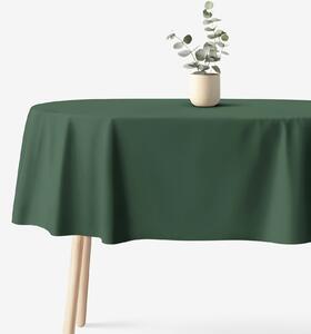 Goldea față de masă 100% bumbac verde închis - ovală 140 x 180 cm