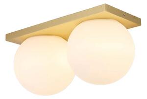 Palla Mini C290 LED Plafonieră Dim-to-Warm Opal/Alamă - Antidark