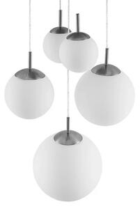 Heleska 5 Round Lustră Pendul Opal/Nickel - Lindby