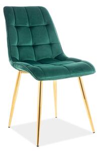 Z0ND0 Scaun de sufragerie Charlie (verde închis + Auriu). Promo -7%. 1050315