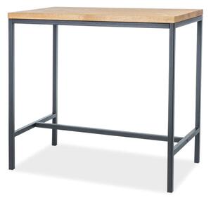 Masă de sufragerie Marisela (stejar + negru) (pentru 4 persoane). 1050485