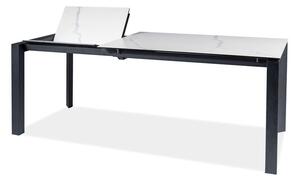 Masă de sufragerie extensibilă 120-180 cm Marissa (alb + negru) (pentru 4 până la 8 persoane). 1050489