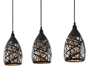Marcello 3 Lustră Pendul Black/Gold - Lindby
