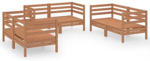 Set mobilier de grădină, 6 piese, maro miere, lemn masiv de pin