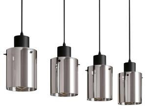 Kourtney Lustră Pendul Black/Smoke - Lindby