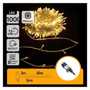 Aigostar - Ghirlandă LED de Crăciun pentru exterior, 1000 LED/6W/230V, 50 m, IP44, alb cald