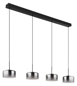 Globo 16024-4 - candelabru LED suspendat pe cablu BELINDA LED/24W/230V negru/fumuriu