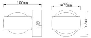Globo 78290 - Aplică de perete RANDI LED/7W/230V 3000K crom mat