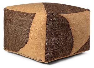 Forene Square Pouf Tan/Chocolate - Ferm Living