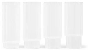 Ripple Long Drink Glasses Set of 4 Frosted - Ferm Living