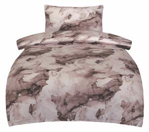 Lenjerie de pat din satin Deluxe Minerals maro, 140 x 200 cm, 70 x 90 cm