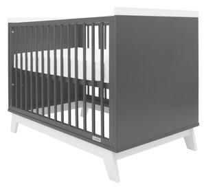New Baby Pătuț pentru copii Marcus cu bară deprotecție, negru/alb