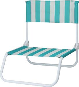 Scaun de plajă pliabil Stripes, 65 x 44 x 19 cm,verde