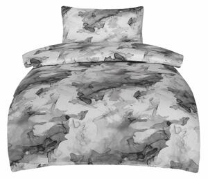 Lenjerie de pat din satin Deluxe Minerals gri, 140 x 200 cm, 70 x 90 cm