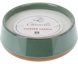 Lumânare repelentă Citronella, verde, 420 g , 12 x4,5 cm