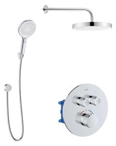 Kielle Oudee - Baterie termostatată, încastrată, pentru 2 consumatori, cu accesorii și corp, crom 20627SPT40
