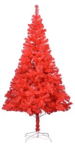 Pom de Crăciun artificial cu suport, roșu, 210 cm, PVC