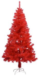 Brad de Crăciun artificial cu suport, roșu, 120 cm, PVC