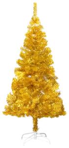 Pom de Crăciun artificial cu suport, auriu, 120 cm, PET
