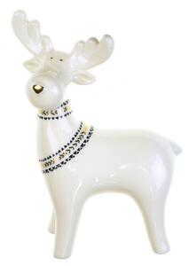 Ren ceramic cu accesorii aurii, 11,8 x 6x 15,5 cm