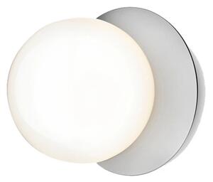 Liila 1 Aplică de Perete/Plafonieră IP44 Medium Light Silver/Opal White - Nuura