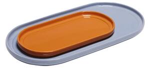 Amare Serving Tavă Set of 2 Light Blue/Portocaliu - Hübsch