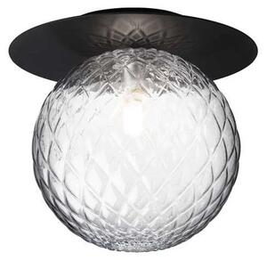 Liila 1 Aplică de Perete/Plafonieră IP44 Large Black/Optic Clear - Nuura