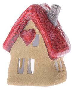 Suport ceramic pentru lumânări Casa inimii, 12,4 x16 x 9,3 cm