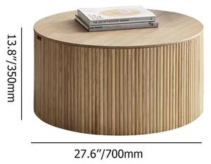 Masuta de cafea rotunda cu efect de lemn in stil japandi DEPRIMO 43087 by Deprimo
