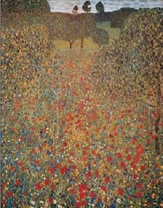 Imprimare de artă Meadow With Poppies, Gustav Klimt