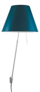 Costanza Aplică de Perete cu Dimmer Aluminium cu Petroleum Blue - Luceplan