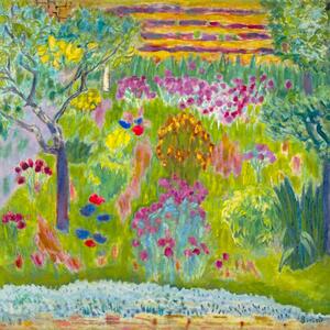 Reproducere The Garden (Vintage Bright Vibrant Retro Square Landscape Painting) - Pierrre Bonnard