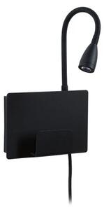 Halina LED Aplică de Perete USB C Matt Negru - Paulmann