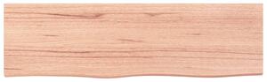Blat de baie, maro deschis, 100x30x(2-4) cm, lemn masiv tratat