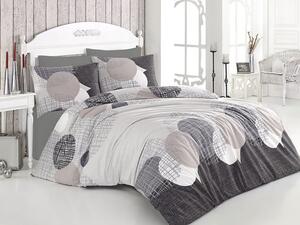 Lenjerie de pat dublu bumbac 100% ranforce, 6 piese, Nazenin Home, Jadore