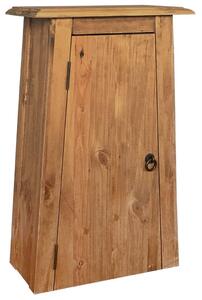 Dulap de perete de baie, 42x23x70 cm, lemn masiv pin